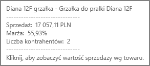 Przykład okna informacji na zestawieniu BI. Przykład okna informacji na zestawieniu BI.