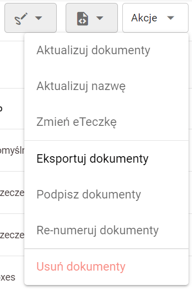 Przycisk akcje