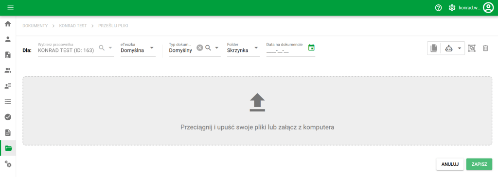 Formularz przesyłania plików