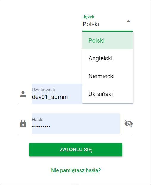 Preferencje aplikacji Preferencje aplikacji
