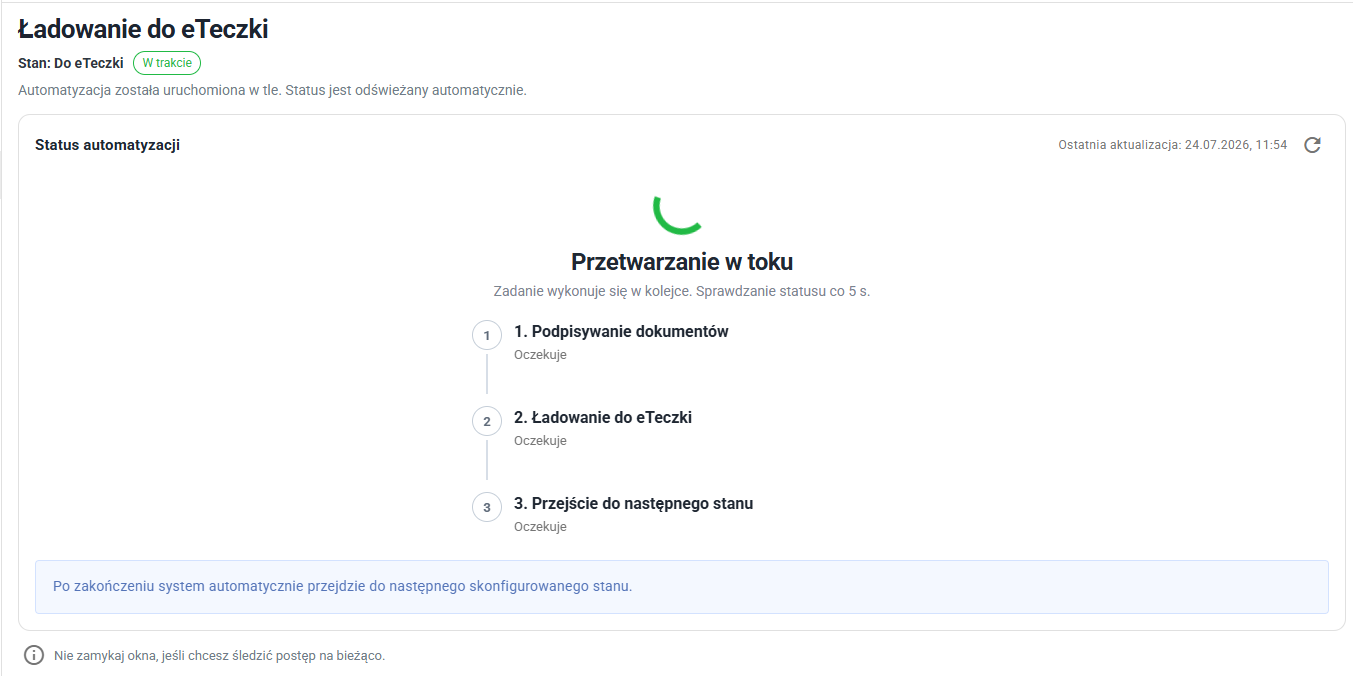 Reguła automatycznego przekazywania dokumentów do eTeczki