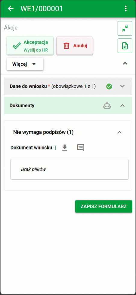 Podpowiedź wyjaśniająca niedostępność akcji w sprawie